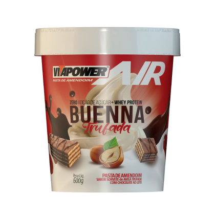 Pasta de Amendoim com Whey Protein Buenna Trufado Vitapower - 600g