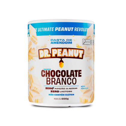 Pasta de amendoim Dr. Peanut Chocolate Branco - 600g Pasta de amendoim Dr. Peanut Chocolate Branco - 600g