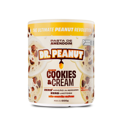 Pasta de amendoim Dr. Peanut Cookies & Cream - 250g Pasta de amendoim Dr. Peanut Cookies & Cream - 250g