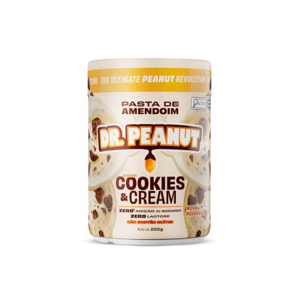 Pasta de amendoim Dr. Peanut Cookies & Cream - 600g