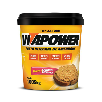Pasta de Amendoim Integral Crocante Vitapower - 1.005g