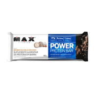 Power Protein Bar Max Titanium Bombom de Avelã com Coco - 8 unidades de 90g cada