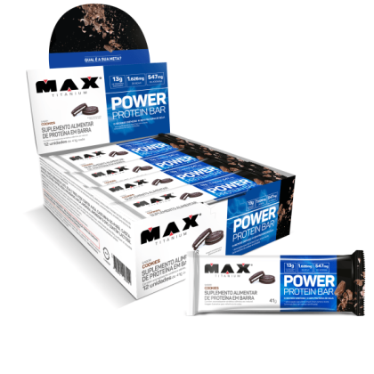 Power Protein Bar Max Titanium Cookies - 12 unidades de 41g cada Power Protein Bar Max Titanium Cookies - 12 unidades de 41g cada
