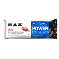 Power Protein Bar Max Titanium Morango Sensation - 12 unidades de 41g cada Power Protein Bar Max Titanium Morango Sensation - 12 unidades de 41g cada