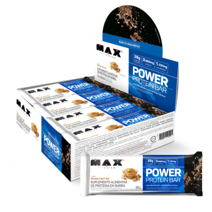 Power Protein Bar Max Titanium Peanut Butter - 8 unidades de 90g cada Power Protein Bar Max Titanium Peanut Butter - 8 unidades de 90g cada