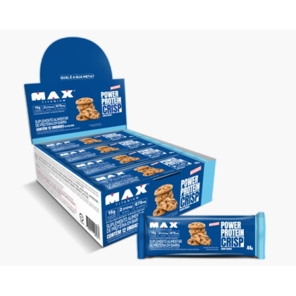 Power Protein Crisp Max Titanium Cookies - 12 unidades de 44g cada Power Protein Crisp Max Titanium Cookies - 12 unidades de 44g cada