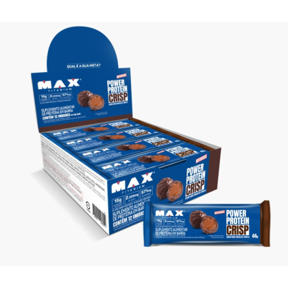 Power Protein Crisp Max Titanium Dark Chocolate Truffle - 12 unidades de 44g cada Power Protein Crisp Max Titanium Dark Chocolate Truffle - 12 unidades de 44g cada