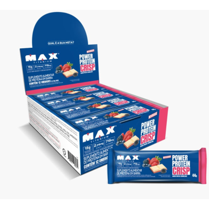 Power Protein Crisp Max Titanium Frutas Vermelhas - 12 unidades de 44g cada Power Protein Crisp Max Titanium Frutas Vermelhas - 12 unidades de 44g cada