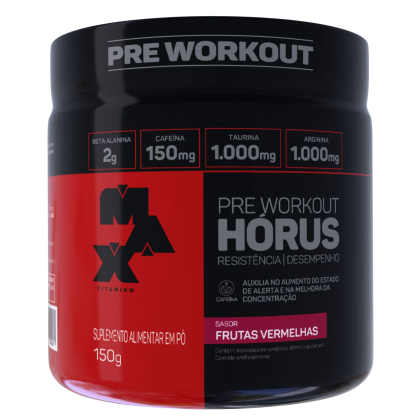 Pré Treino Horus Max Titanium Frutas Vermelhas - 150g Pré Treino Horus Max Titanium Frutas Vermelhas - 150g