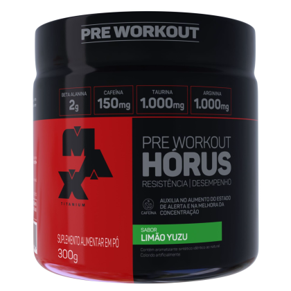 Pré Treino Horus Max Titanium Limão Yuzu - 300g