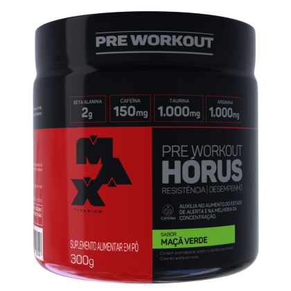 Pré Treino Horus Max Titanium Maçã Verde - 300g