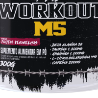 Pré-Treino Pre Workout M5 Probiótica Frutas Vermelhas - 300g Pré-Treino Pre Workout M5 Probiótica Frutas Vermelhas - 300g