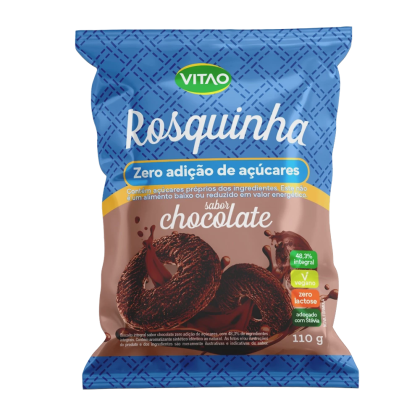 Rosquinhas Chocolate Integral Zero Açúcar Vitao - 110g Rosquinhas Chocolate Integral Zero Açúcar Vitao - 110g