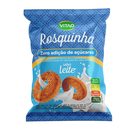 Rosquinhas Leite Integral Zero Açúcar Vitao - 110g