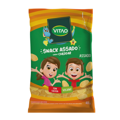 Snack Cheddar sem Glúten Kids Vitao - 40g Snack Cheddar sem Glúten Kids Vitao - 40g