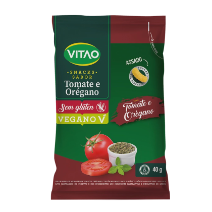 Snack Tomate Orégano sem Glúten Vitao - 40g