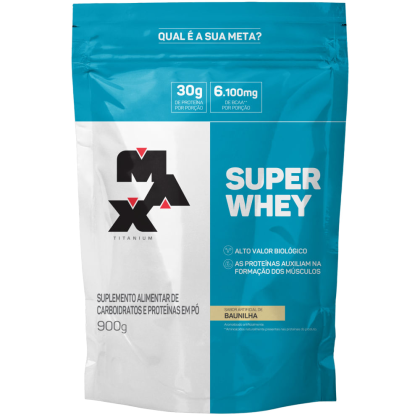 Super Whey Refil Max Titanium Baunilha - 900g Super Whey Refil Max Titanium Baunilha - 900g