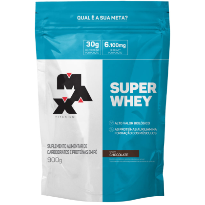 Super Whey Refil Max Titanium Chocolate - 900g Super Whey Refil Max Titanium Chocolate - 900g