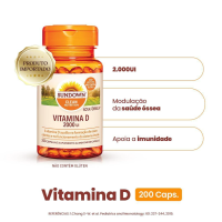 Suplemento Alimentar Vitamina D 2.000ui Sundown - 200 cápsulas Suplemento Alimentar Vitamina D 2.000ui Sundown - 200 cápsulas