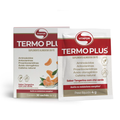 Termo Plus Tangerina com Chá Verde Vitafor - 30 sachês 4g