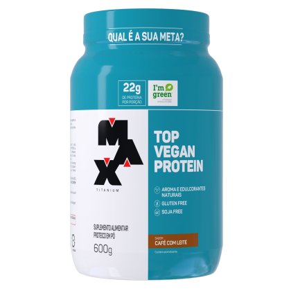 Top Vegan Protein Max Titanium Café com Leite - 600g