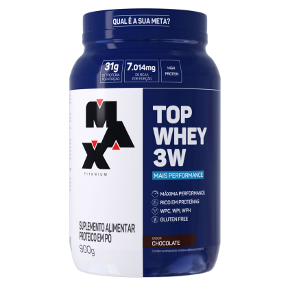 Top Whey 3W + Performance Max Titanium Chocolate - 900g Top Whey 3W + Performance Max Titanium Chocolate - 900g