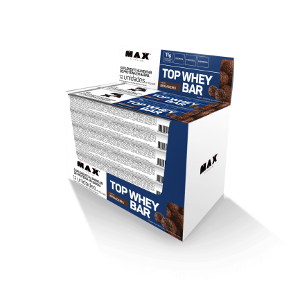 Top Whey Bar Max Titanium Brigadeiro - 12 unidades de 41g cada