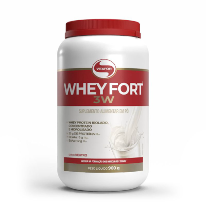 Whey Fort 3W Neutro Vitafor - 900g