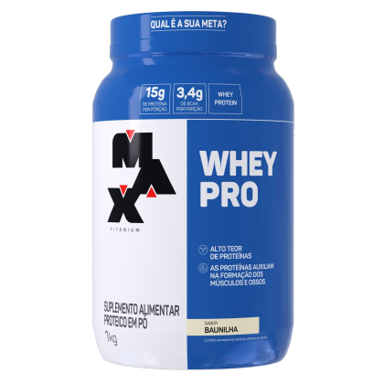 Whey Pro Max Titanium Baunilha - 1kg Whey Pro Max Titanium Baunilha - 1kg