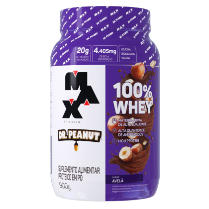 Whey Protein Dr. Peanut 100% Whey Max Titanium Avelã - 900g Whey Protein Dr. Peanut 100% Whey Max Titanium Avelã - 900g