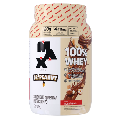 Whey Protein Dr. Peanut 100% Whey Max Titanium Bueníssimo - 900g