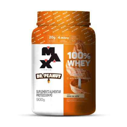 Whey Protein Dr. Peanut 100% Whey Max Titanium Doce de Leite - 900g Whey Protein Dr. Peanut 100% Whey Max Titanium Doce de Leite - 900g