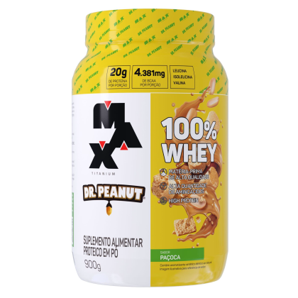 Whey Protein Dr. Peanut 100% Whey Max Titanium Paçoca - 900g