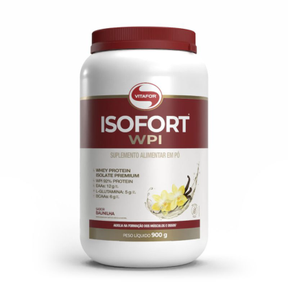 Whey Protein Isolado Baunilha Isofort Vitafor - 900g