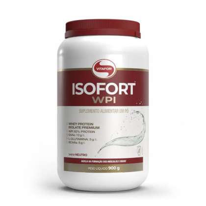 Whey Protein Isolado Neutro Isofort Vitafor - 900g Whey Protein Isolado Neutro Isofort Vitafor - 900g