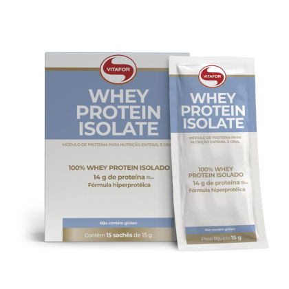 Whey Protein Isolate Vitafor - 15 sachês 15g